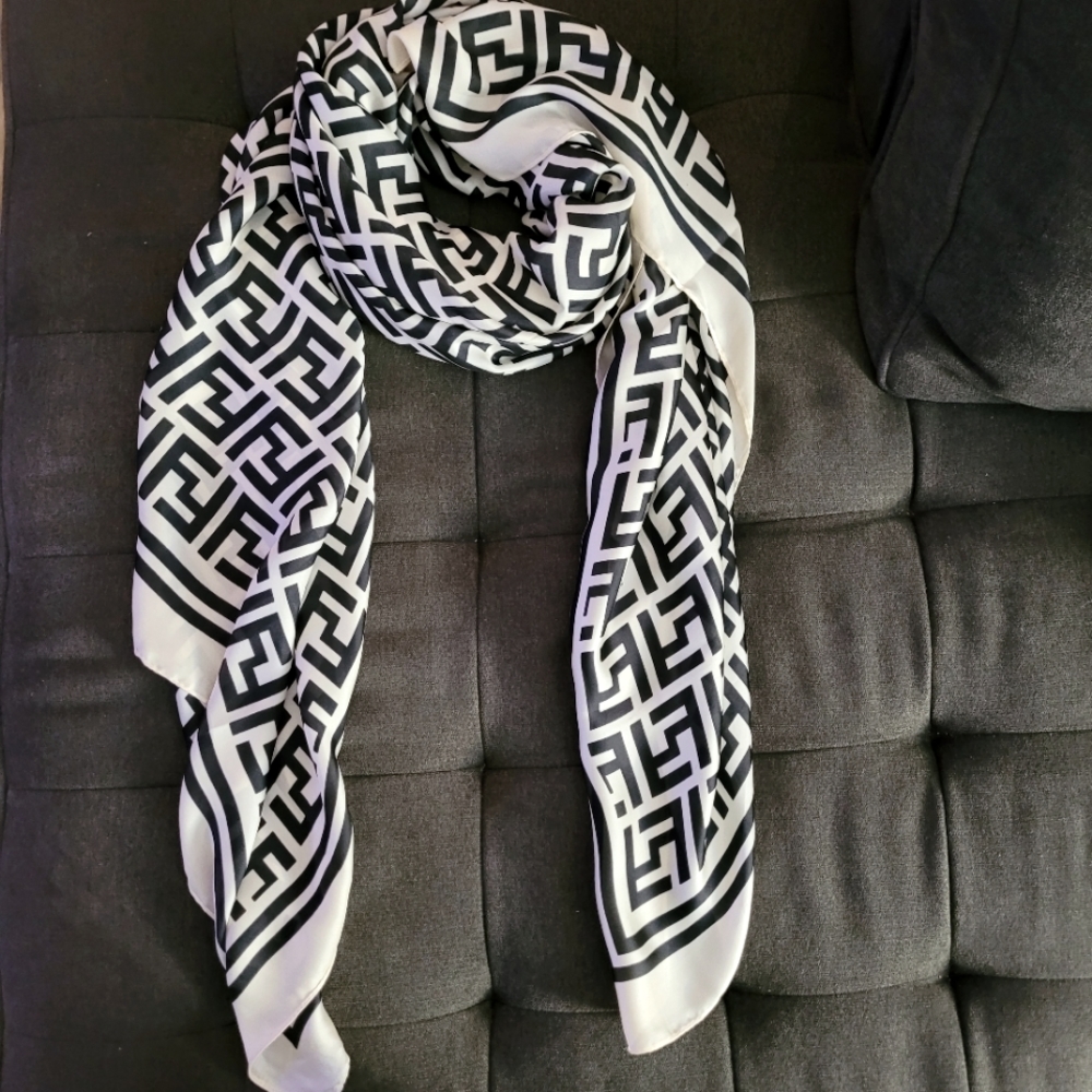 Fashion Silk Scarf-no tags/no labels - 35 in x 70 in